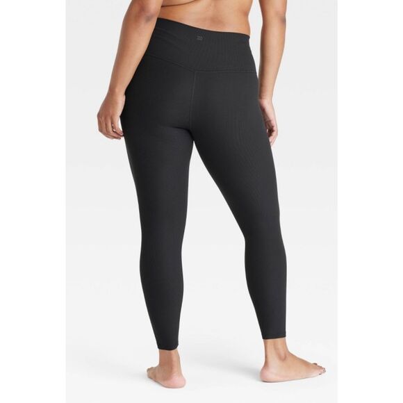 All in motion Black Ribbed Everyday High Rise Leggings 7/8 Size XXL - Picture 2 of 6